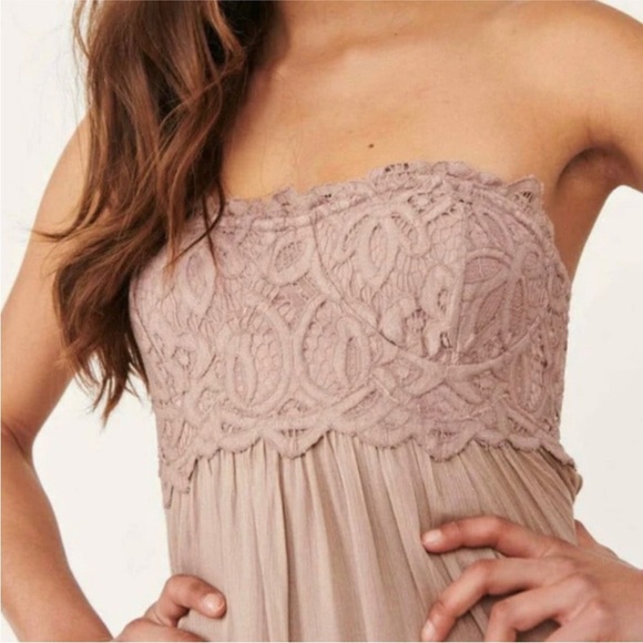 Free People Adella Corset dress in Taupe  size Small‎ NWT - Picture 6 of 9